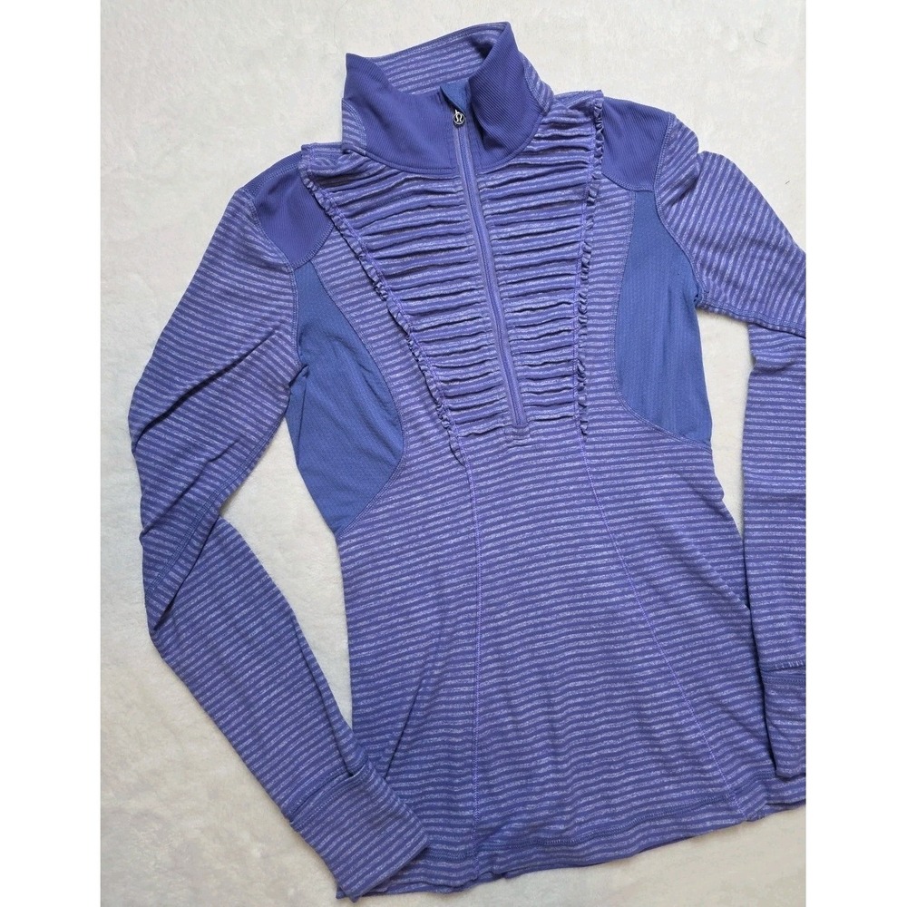Lululemon Run‎ Your Heart Out Pullover Size 4 In Heathered Purple Lavender